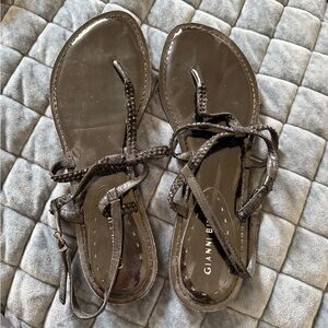 Gianni Bini Brown Braided Sandals